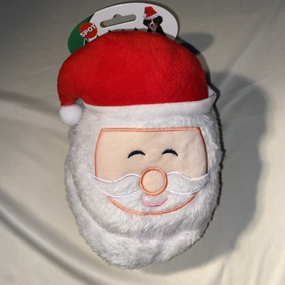 Santa Dog Slipper  Toy Holiday Pets By Spot Red/white 6"x4.5" 3693‎